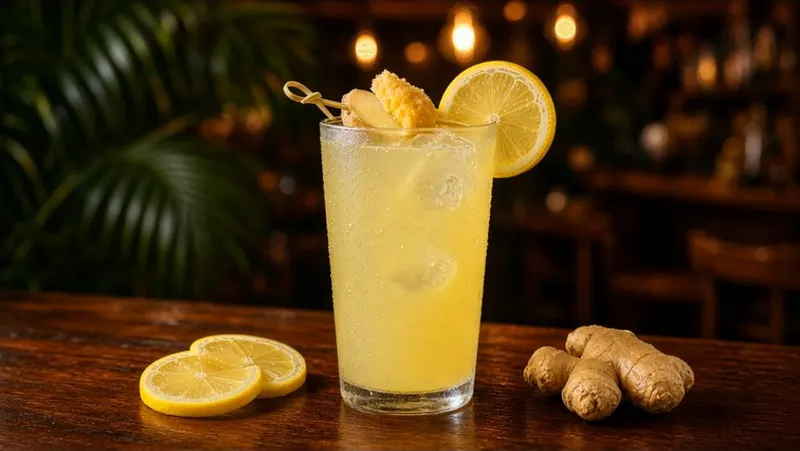 Ginger Drop drink made with YUM Classic